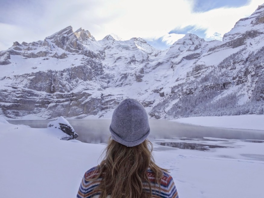 Lake Oeschinensee in winter Traveling to Switzerland Blog, Switzerland Blog, Lake Oeschinensee in winter