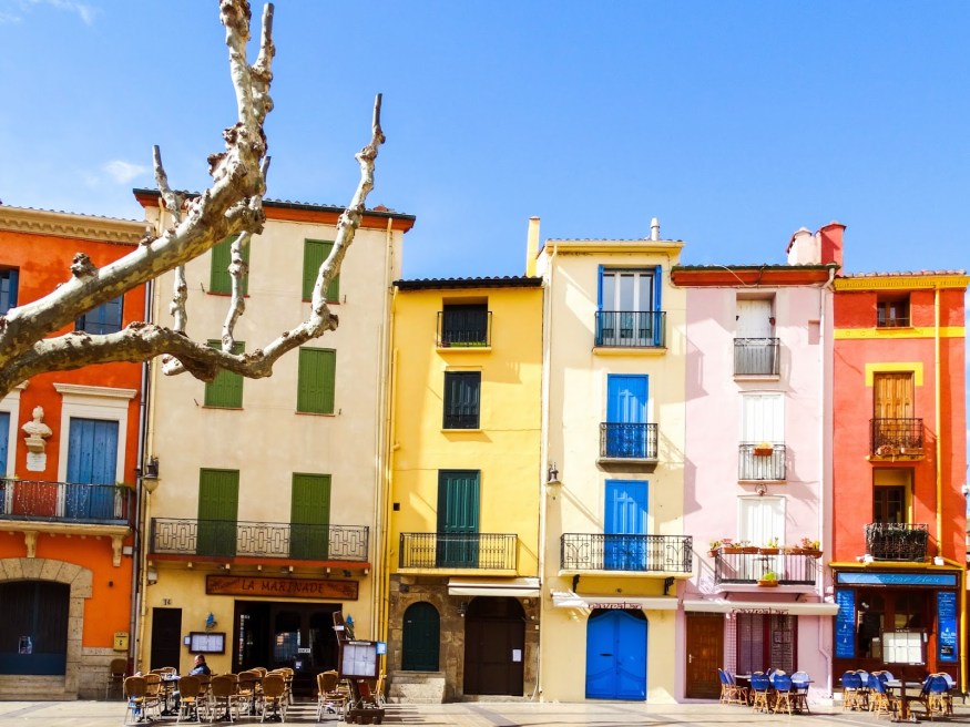 Collioure France, Southern French Coastal Town, Colorful houses, Colorful French homes